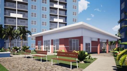 a rendering of the new building