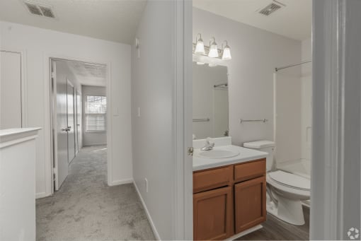 Bathroom With Storage at Greens of Concord, Concord