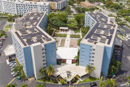 Sweeping Aerial view of Cabana Club