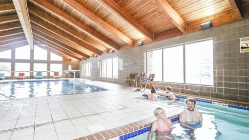 a group of people in a swimming pool at Boulder Ridge, Minnesota