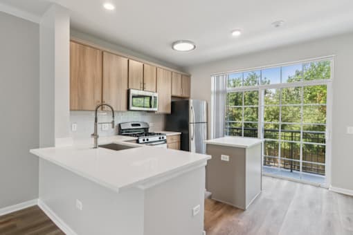 Davey Two Bedroom Townhome - renovated kitchen with island and nice views