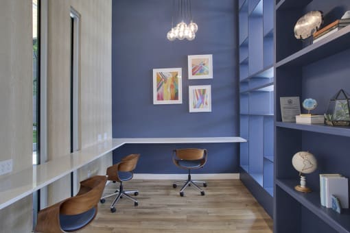 Private work stations for our residents