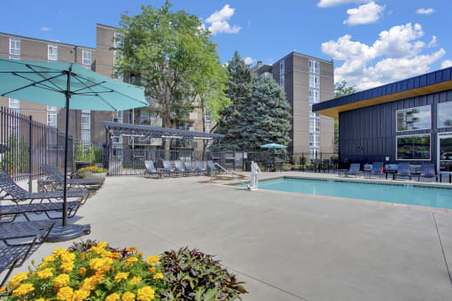 Relax and chat with neighbors around the community and poolside