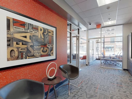 Bright and thoughtful community spaces at Trillium Apartments, Virginia, 22031