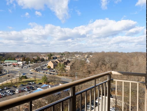 Gorgeous Fairfax, VA views from the balcony at Trillium Apartments, Virginia