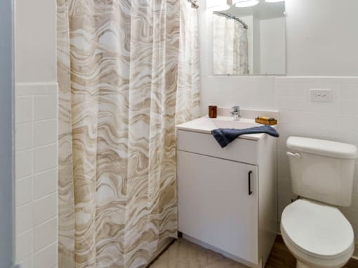 Bright and clean bathroom