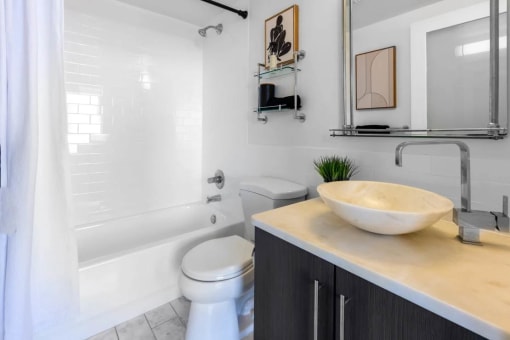 a bathroom with a sink and a toilet