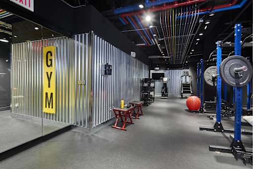 24 hour fully equipped fitness center and workout studio