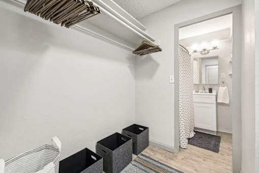 Spacious closet at Archer Tower in Denver, CO