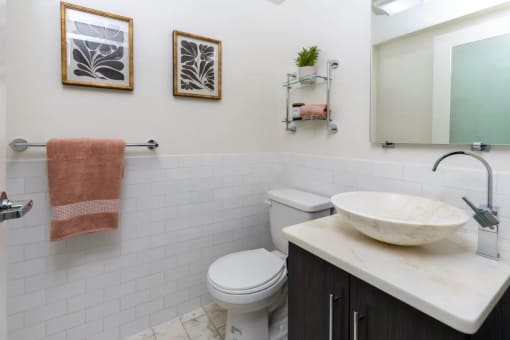 Modern and updated bathroom