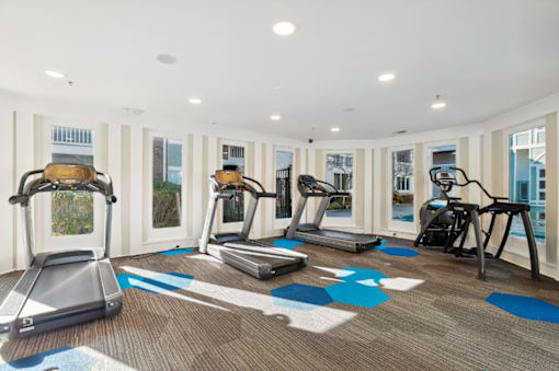 State of the art fitness center at The Crossings at Russett in Laurel, MD