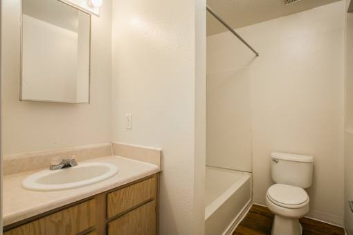 Bathroom with vanity storage