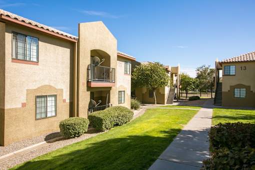 Enjoy the grassy areas around the community