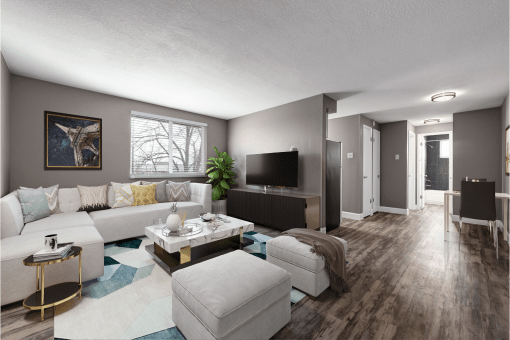 Two bedroom one bath living area