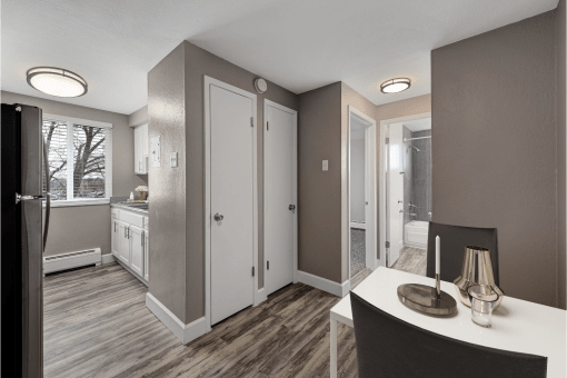 Two bedroom kitchen and dining area