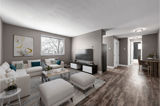 Large one bedroom living area