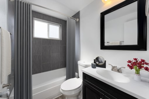 Bathroom in large one bedroom