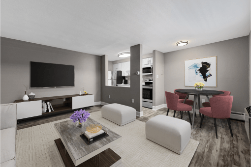 One bedroom living area