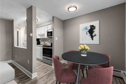 One bedroom dining area