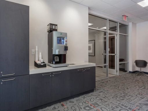 Enjoy a hot cup of Starbucks coffee in our business center at Trillium Apartments, Virginia