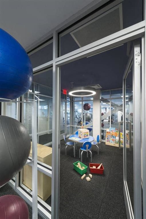 Area to play for our littlest residents in the fitness center at Trillium Apartments, Virginia, 22031
