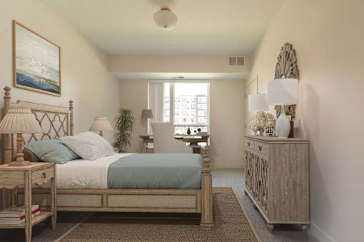 a bedroom with a bed and a dresser at Sonder House, Brooklyn Center, 55430
