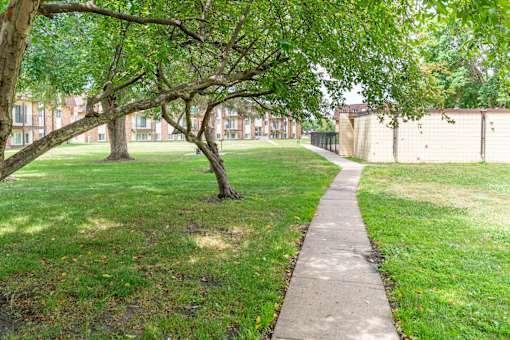 Green Space Walking Trail at Northtown Village Apartments, Minnesota, 55432-2650