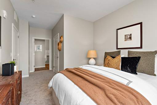 Comfortable Bedroom at Decatur Landing I & II, Minnesota