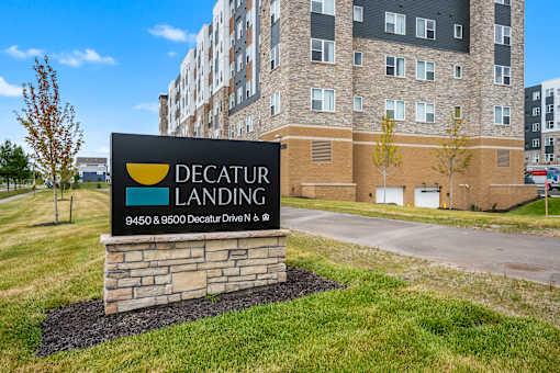 Property Signage at Decatur Landing I & II, Brooklyn Park, MN