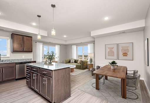 Kitchen And Dining Area at Decatur Landing I & II, Brooklyn Park Minnesota