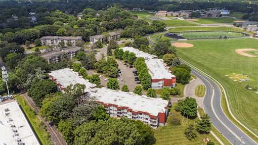 Aerial view at Heritage Hills Apartments, Bloomington, MN 55437