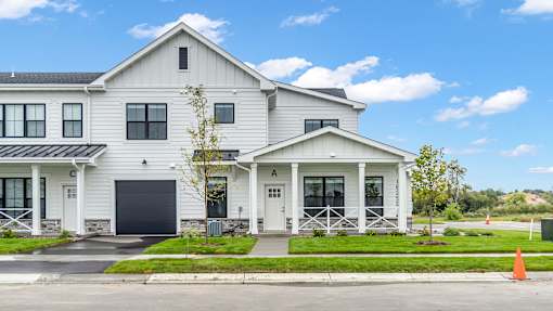 Townhouse with white exterior