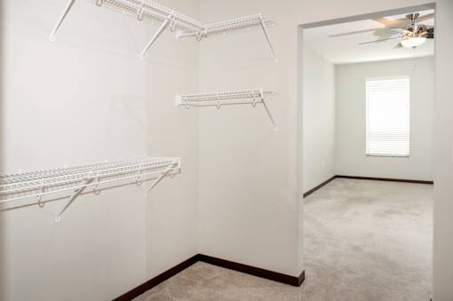 Built-In Shelving In Closet at Lake Jonathan Flats, Chaska, Minnesota