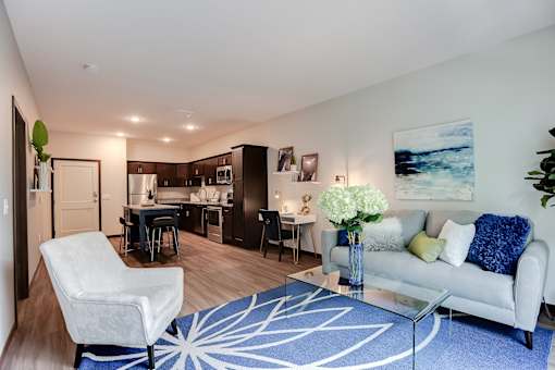 open living spaces at Lake Jonathan Flats, Minnesota, 55318
