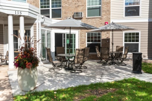 Entrance View at Briarcliff Apartments, a 55+ Community, Mahtomedi, MN, 55115