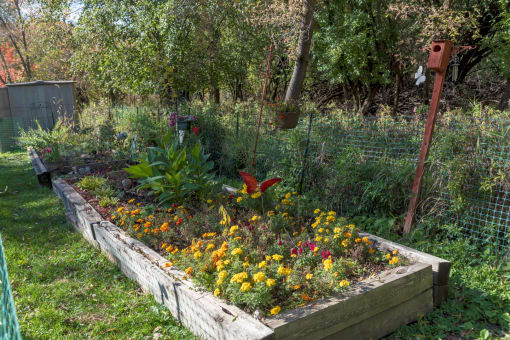 Courtyard Garden at Briarcliff Apartments, a 55+ Community, Mahtomedi, MN, 55115