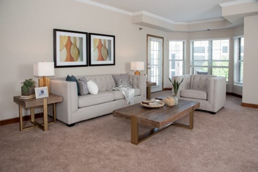 Large living room with balcony