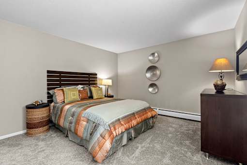Modern Bedroom at Granite Ridge Apartments, Brooklyn Park, MN
