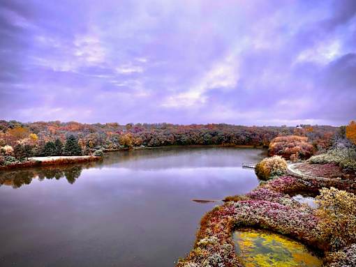 fall colors at lake jonathan flats