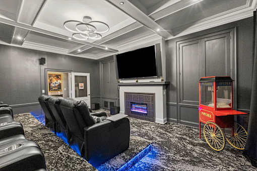Home theater at Lux Apartments, Minnesota