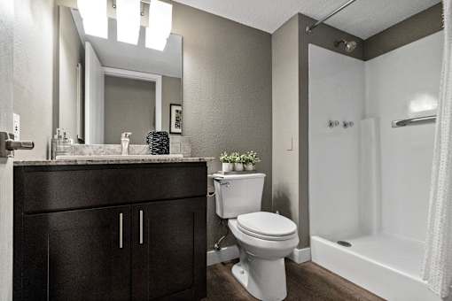 Bathroom at Lux Apartments, Brooklyn Center, MN, 55430