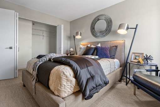 Modern Bedroom at Lux Apartments, Minnesota