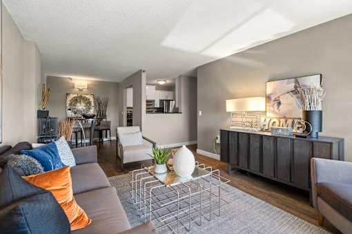 Open Living Room at Lux Apartments, Brooklyn Center