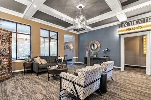 Theater lounge at Lux Apartments, Brooklyn Center, 55430
