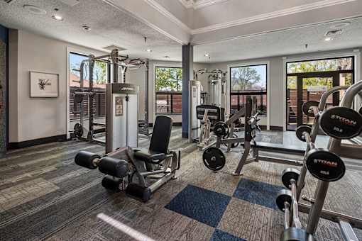 Workout Area at Lux Apartments, Brooklyn Center, MN
