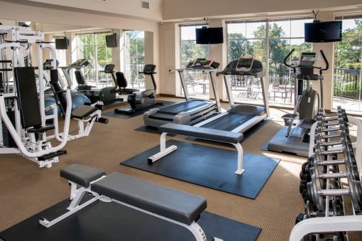 fitness room cardio machines