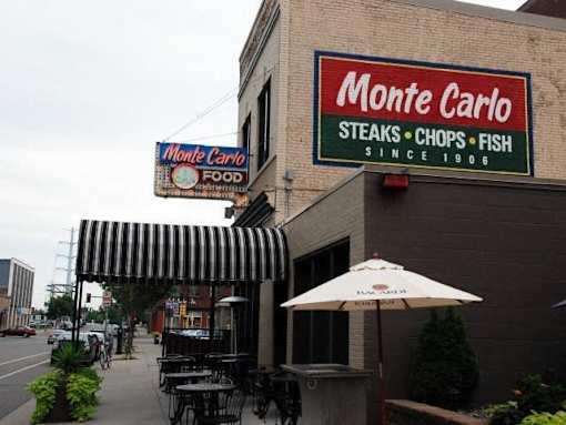 A restaurant named Monte Carlo serves steaks, chops, and fish.