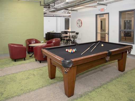 A pool table in a room at Gurley Lofts, Minnesota, 55401