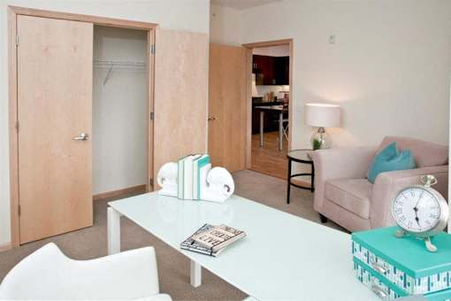 Living Area With Closet at Third North Apartments, Minneapolis, MN 55401