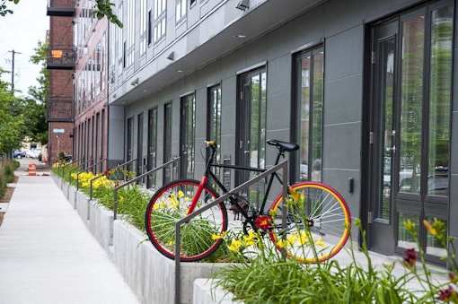 Bicycle Stand at Third North Apartments, Minneapolis